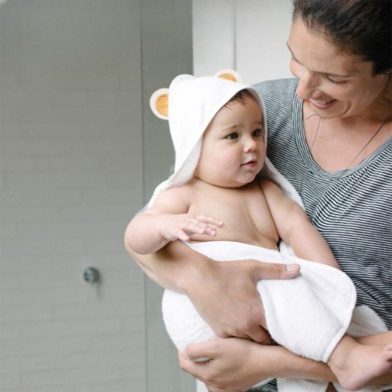 Cape de Bain bébé Carré Blanc