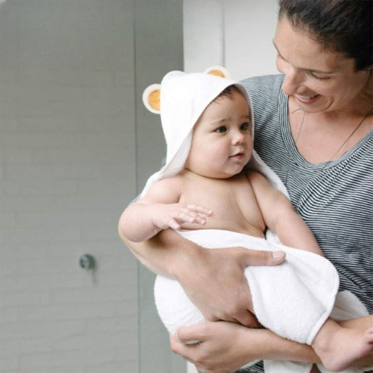 Cape de Bain bébé Carré Blanc