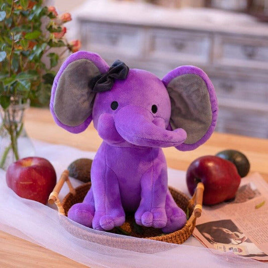 Doudou éléphant violet
