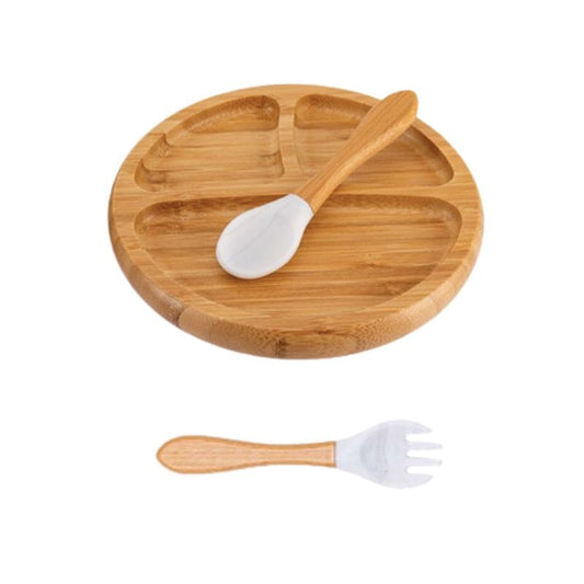 Assiette Bébé Ventouse en Bambou