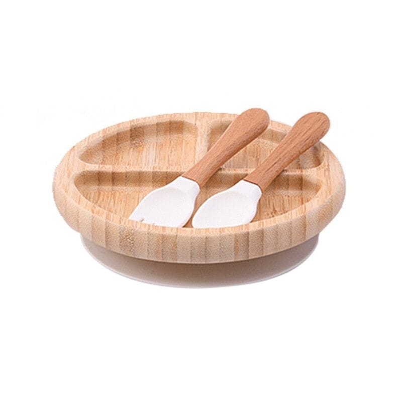 Assiette Bébé Ventouse en Bambou