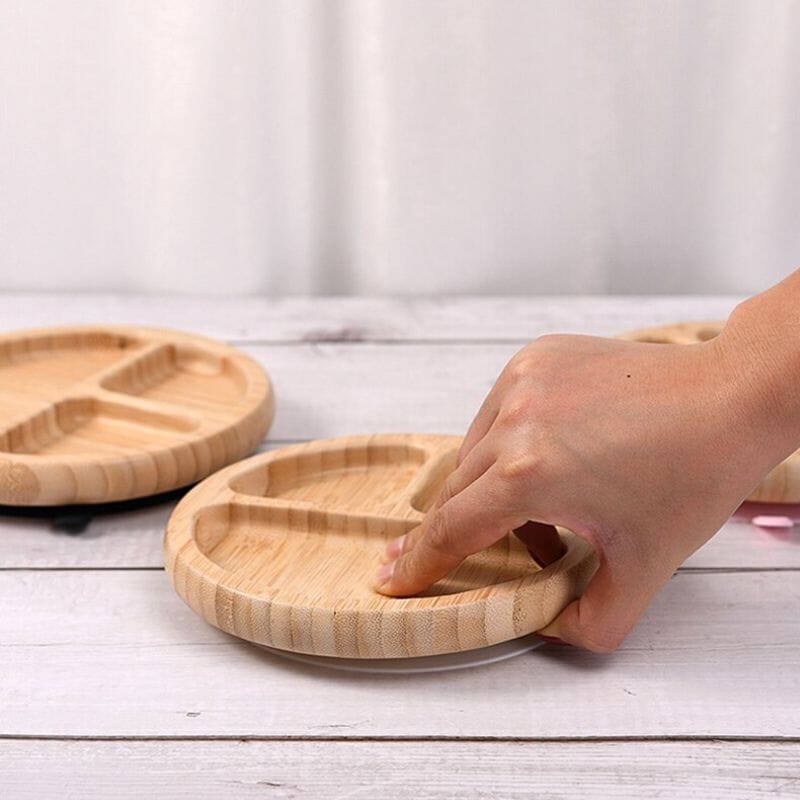 Assiette Bébé Ventouse en Bambou