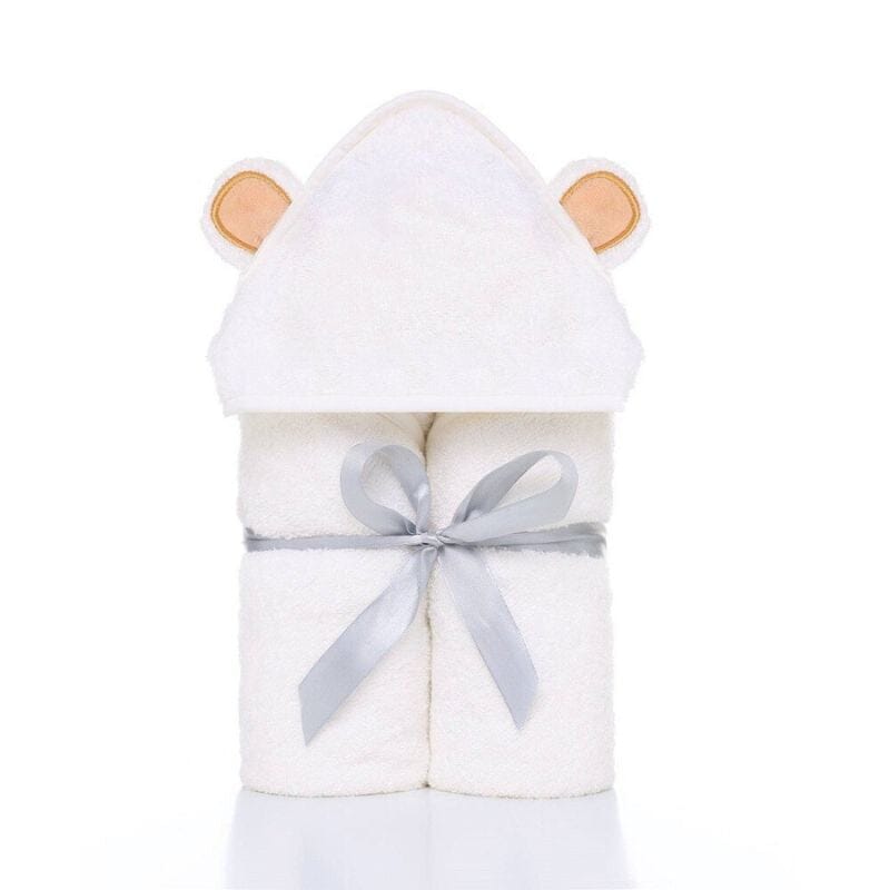 Cape de Bain bébé Carré Blanc