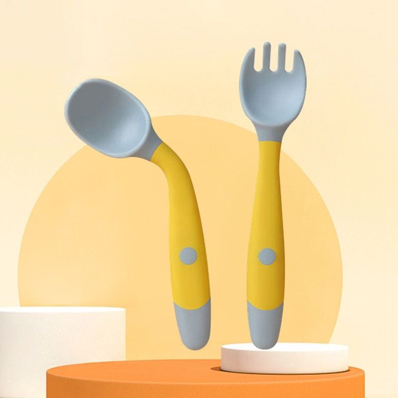 Cuillère bébé en silicone flexible