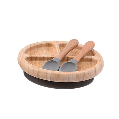 Assiette Bébé Ventouse en Bambou