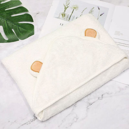 Cape de Bain bébé Carré Blanc