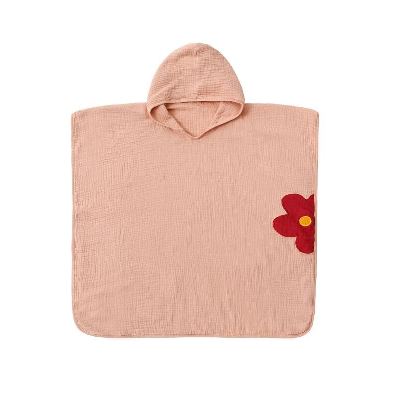 Cape de Bain Gaze de Coton Rose