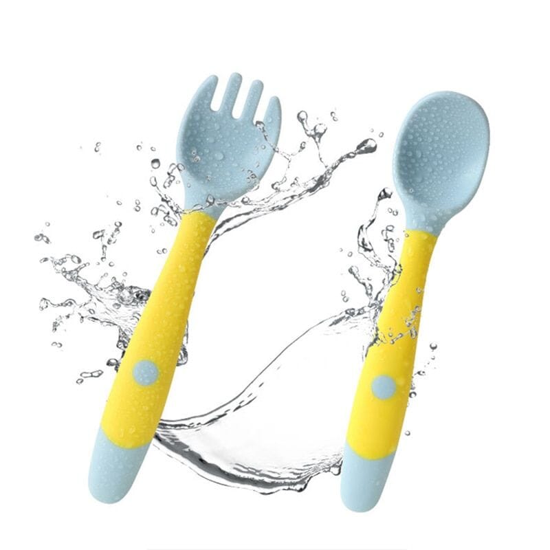 Cuillère bébé en silicone flexible